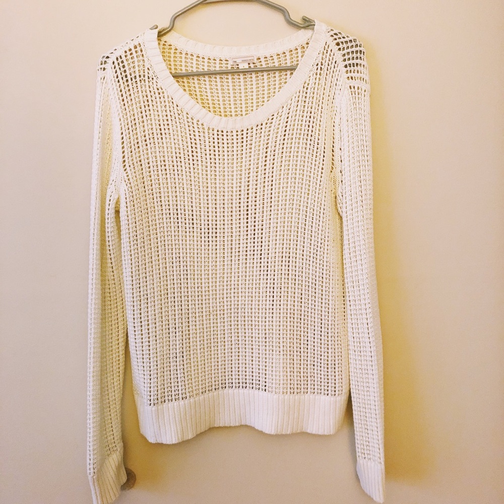 Gap Designed and Crafted White Knit Sweater